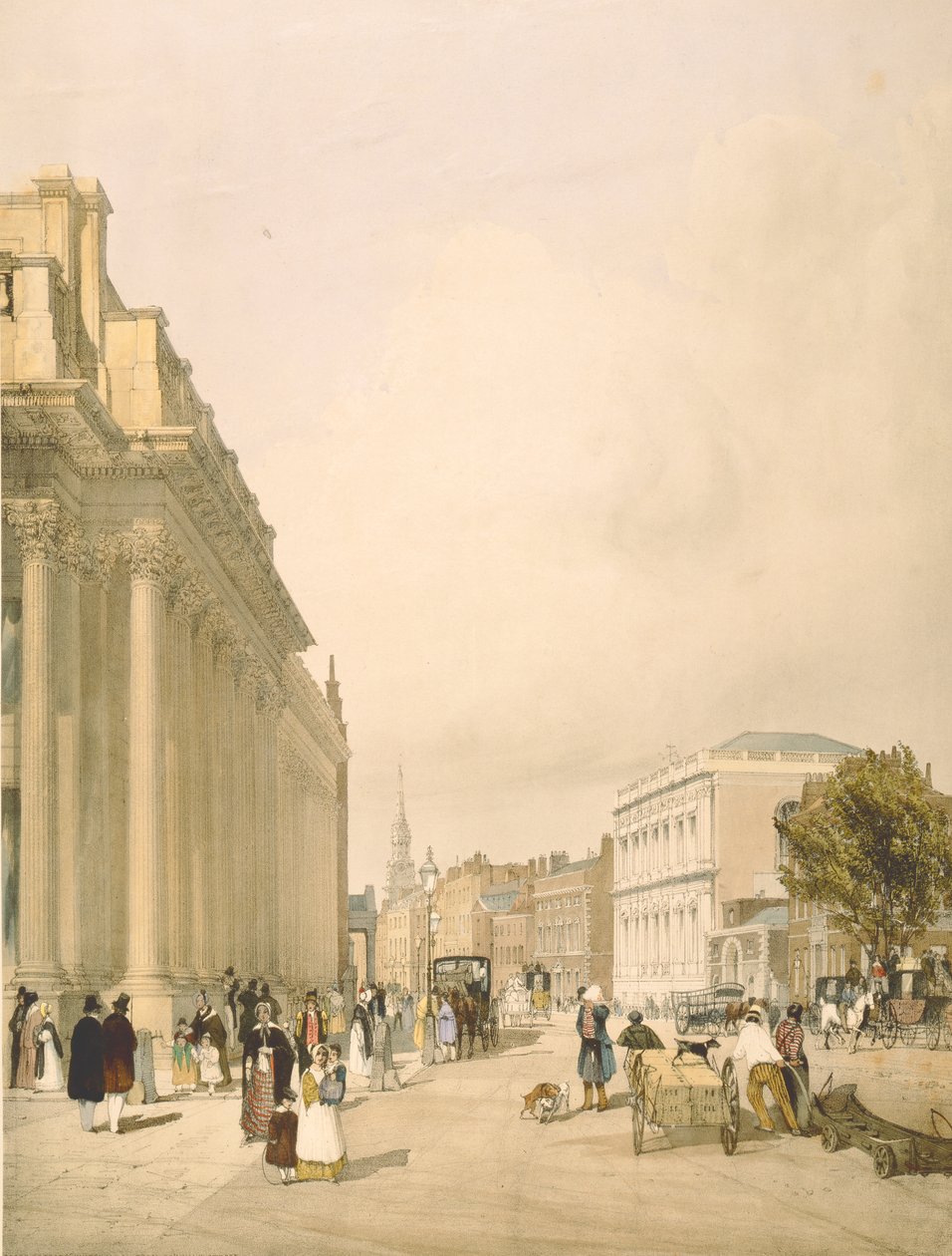 Vue du Board of Trade, Whitehall depuis Downing Street, 1842 - Thomas Shotter Boys