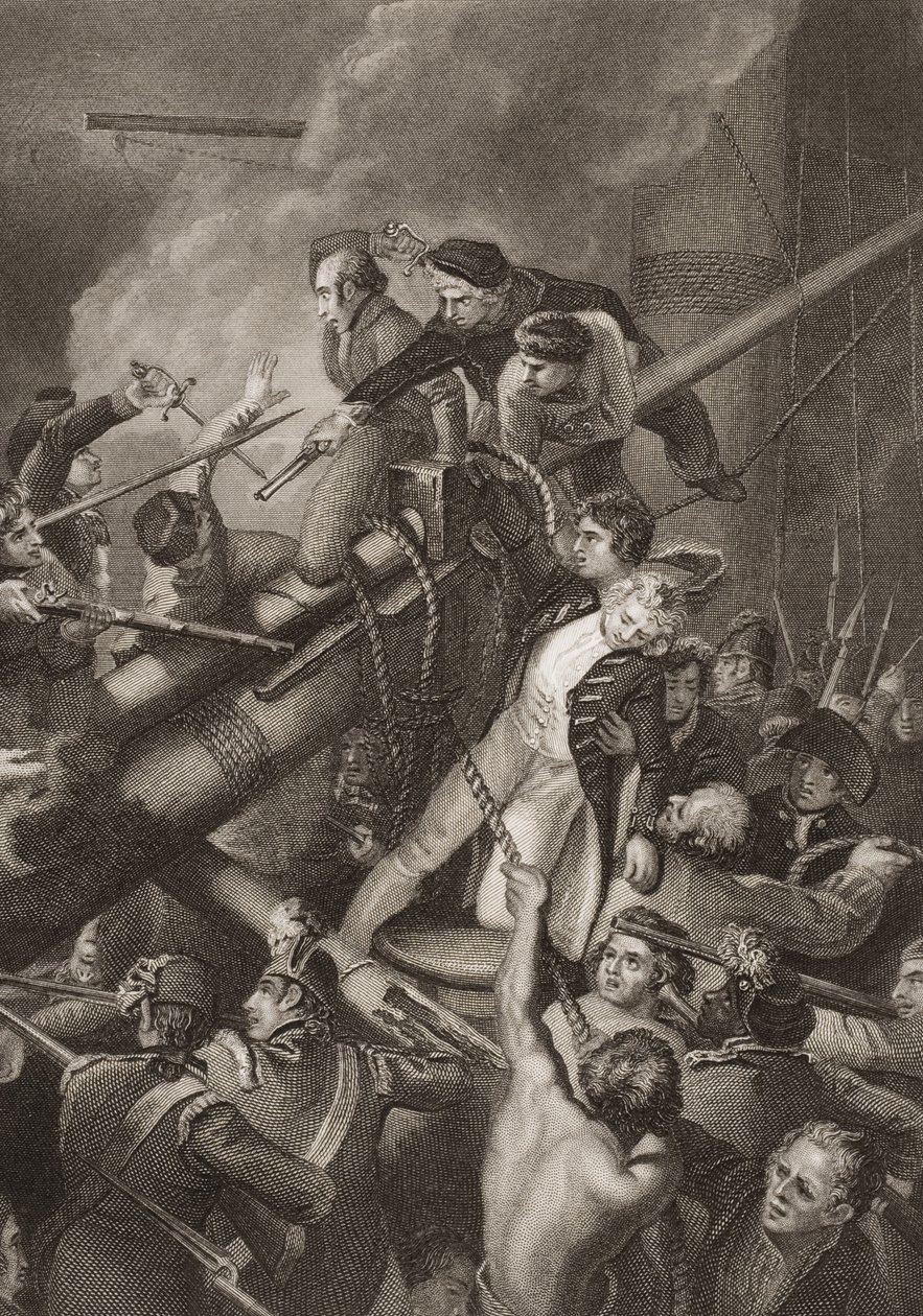 La mort du capitaine Faulknor, illustration de 