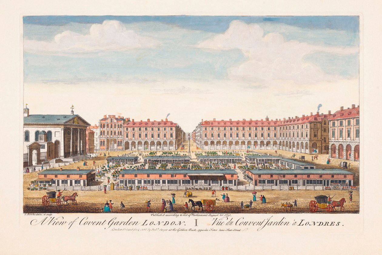 Vue de Covent Garden, Londres - Thomas (after) Bowles