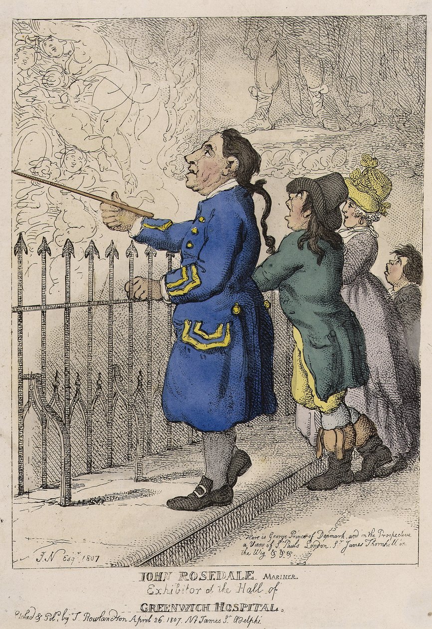 John Rosedale, marin, guide visiteur du hall de l