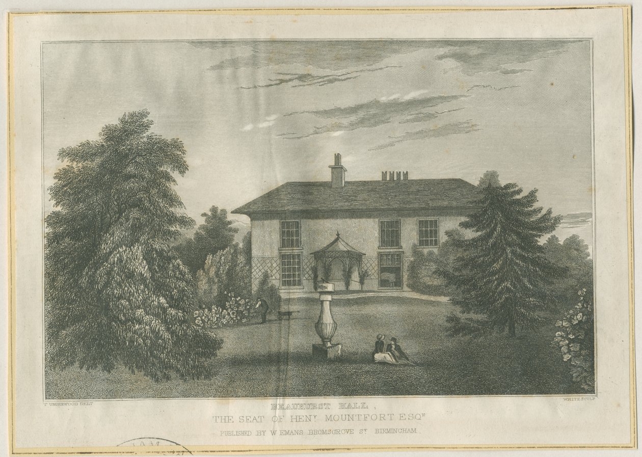 Checkley - Beauhurst Hall, nd [c 1820-1830] - Thomas (after) Underwood