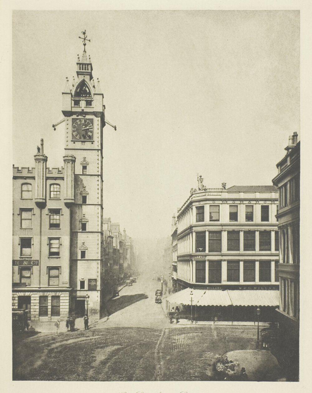 La rue principale depuis la croix - Thomas Annan
