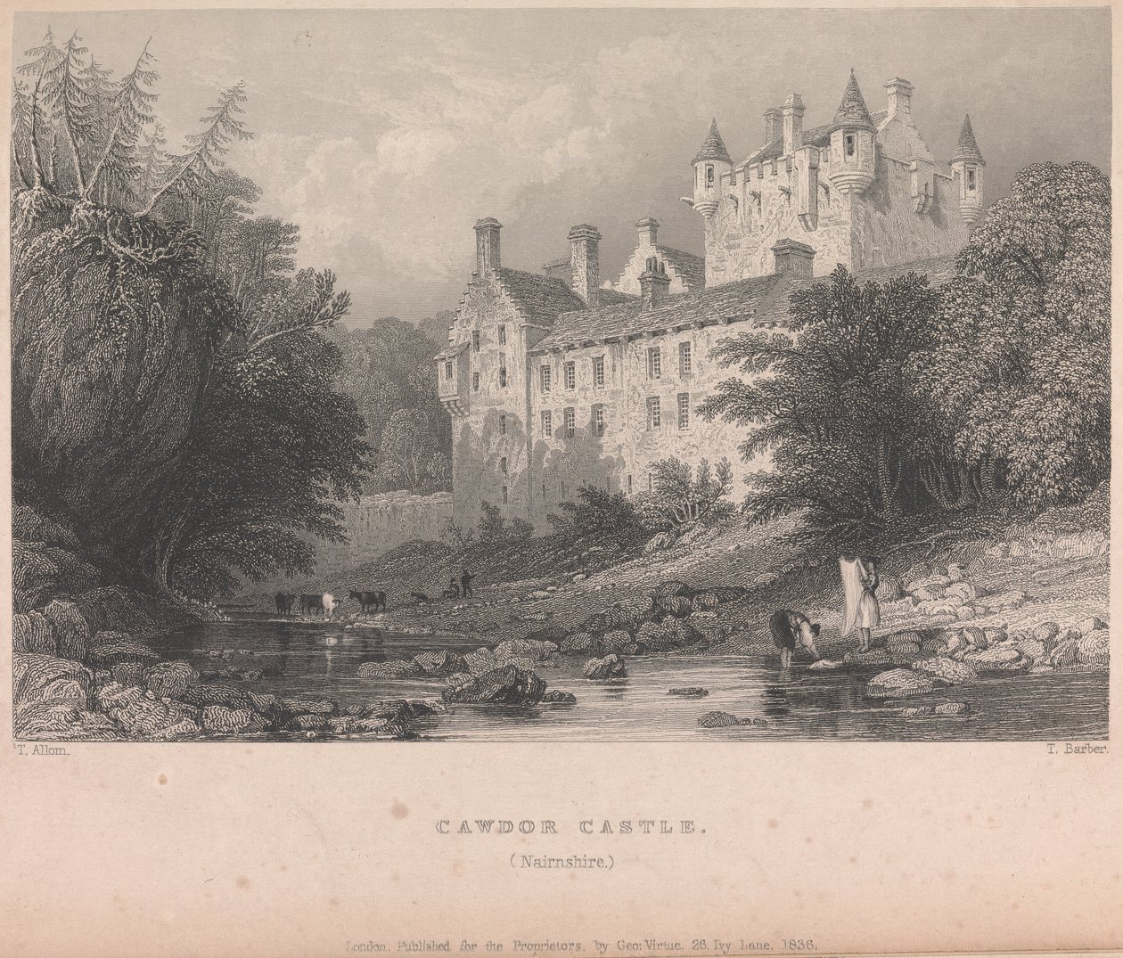 Château de Cawdor, Narnshire (publié par G. Virtue); page 59 (Volume Un) - Thomas Barber