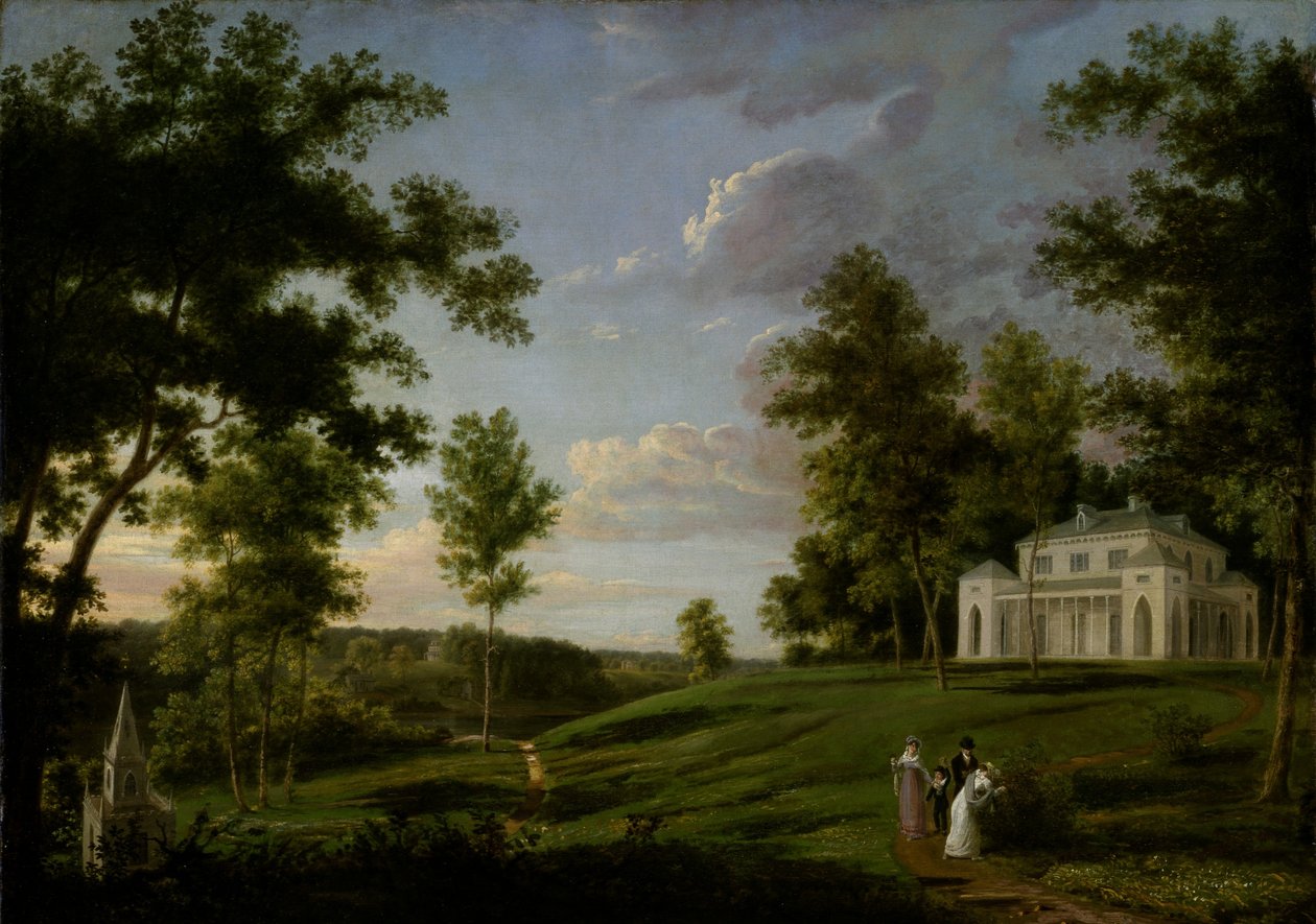 Vue sud-est de "Sedgeley Park", la résidence de campagne de James Cowles Fisher, Esq. - Thomas Birch