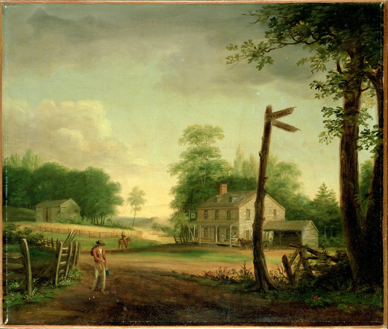 Auberge au bord de la route vers Philadelphie - Thomas Birch