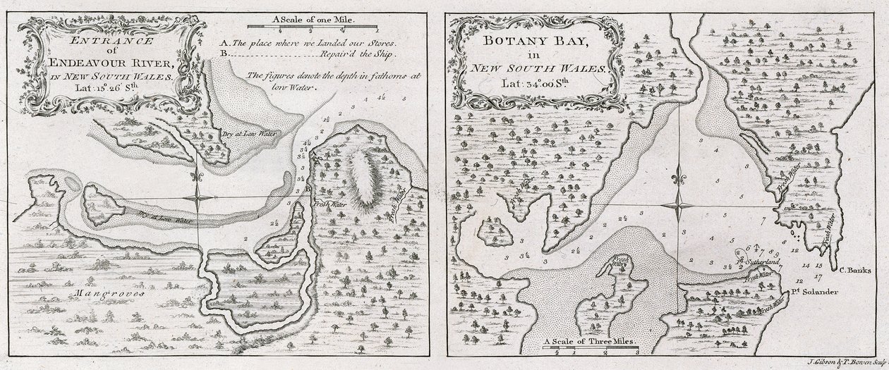 Les cartes du capitaine James Cook à l
