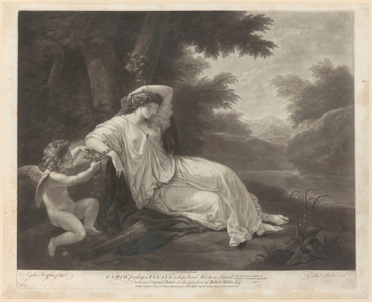 Cupidon trouve Aglaia endormie - Thomas Burke