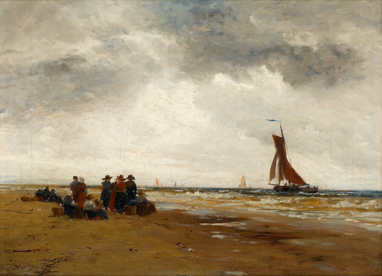 En attendant le retour des bateaux de pêche, Hollande - Thomas Bush Hardy