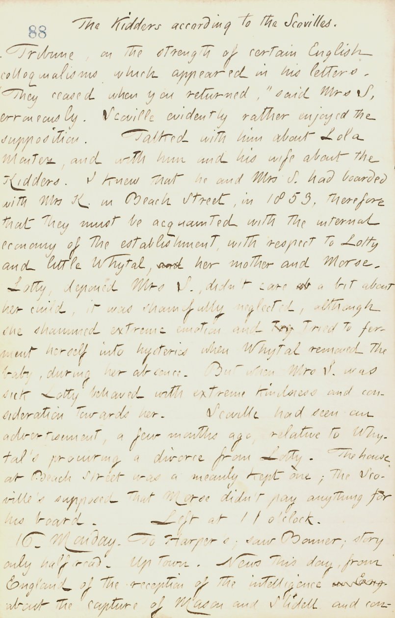 Journaux de Thomas Butler Gunn - Volume 18, page 99, 15 décembre 1861 - Thomas Butler Gunn