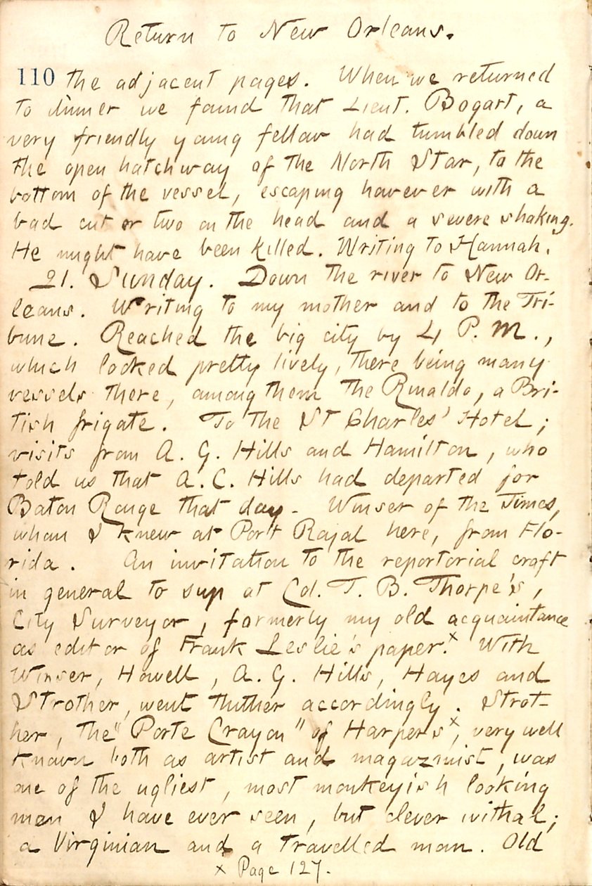 Journaux de Thomas Butler Gunn - Volume 21, page 120, 20 décembre 1862 - Thomas Butler Gunn