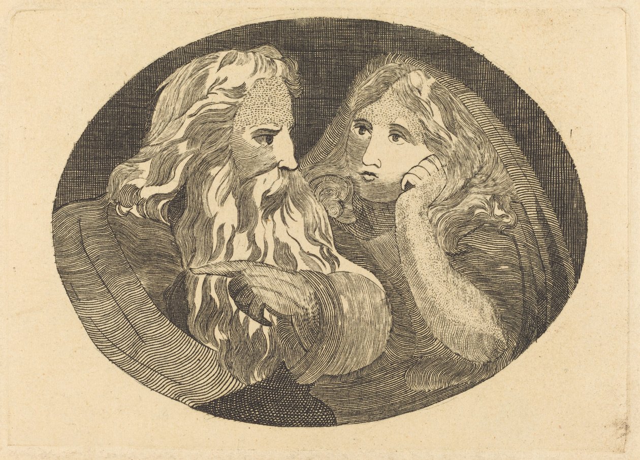 Lear et Cordelia - Thomas Butts, Jr. after William Blake