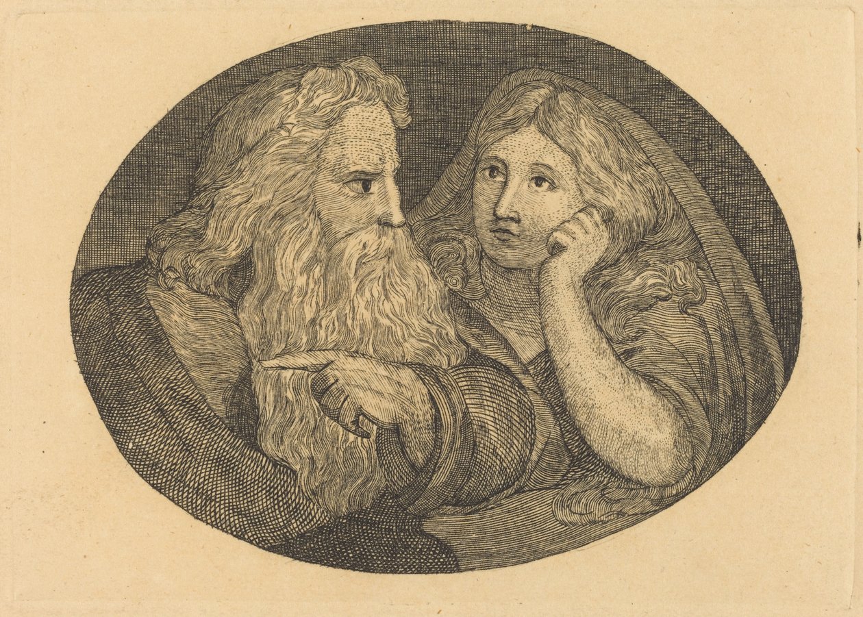 Lear et Cordelia - Thomas Butts, Jr. after William Blake