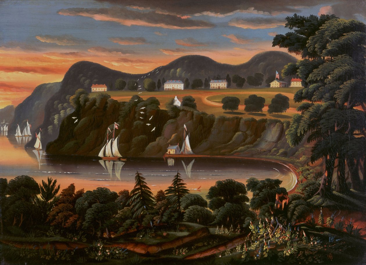Vue de la rivière Hudson à West Point - Thomas Chambers