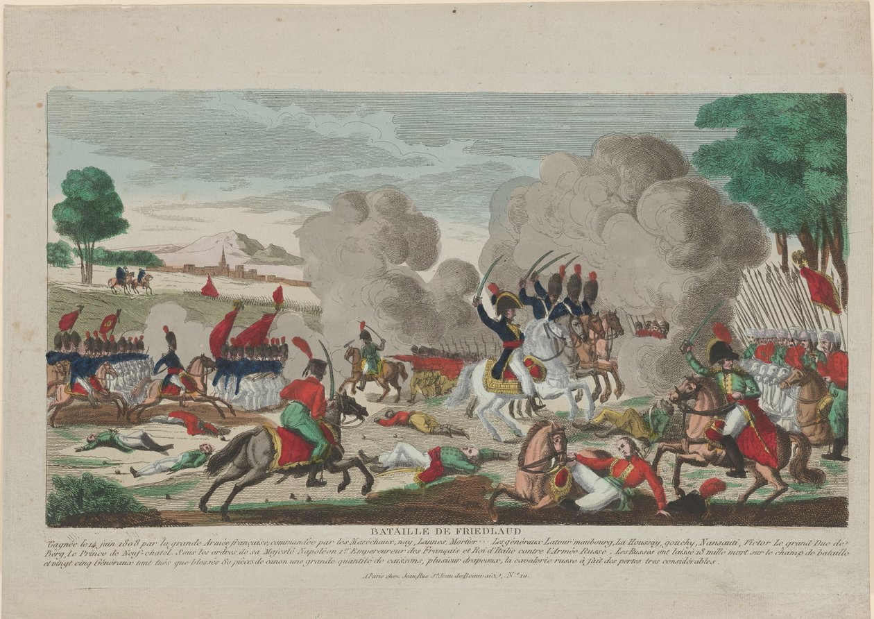 La Bataille de Friedland. Une charge de la garde Leib russe le 14 juin 1807 (1808) - Thomas Charles Naudet