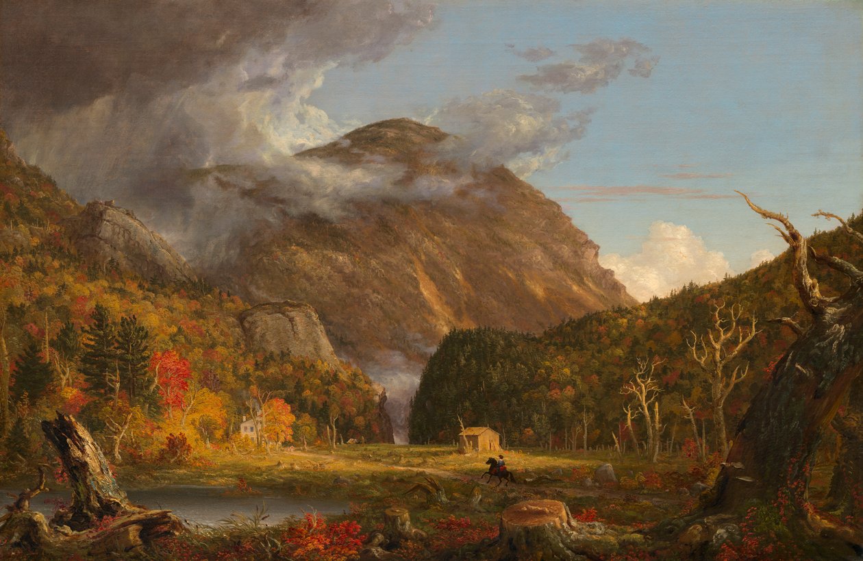 Vue du col de montagne appelé le Notch des Montagnes Blanches (Crawford Notch) - Thomas Cole