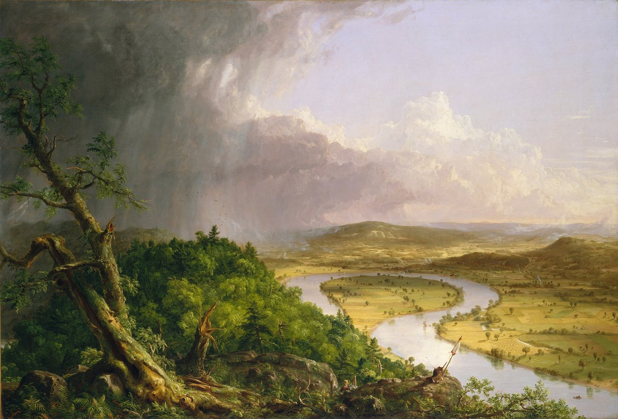 Vue du mont Holyoke, Northampton, Massachusetts, après un orage—Le Méandre - Thomas Cole