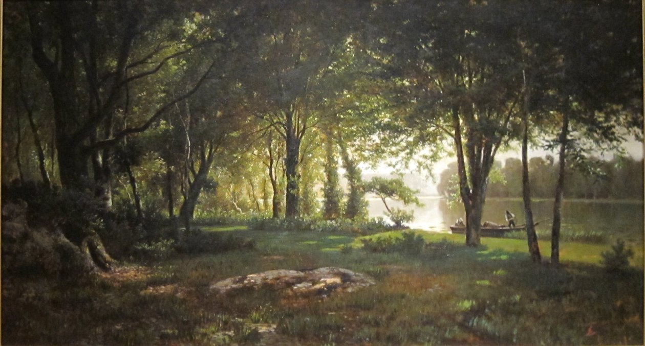 Paysage, rivière et forêt - Thomas Corwin Lindsay