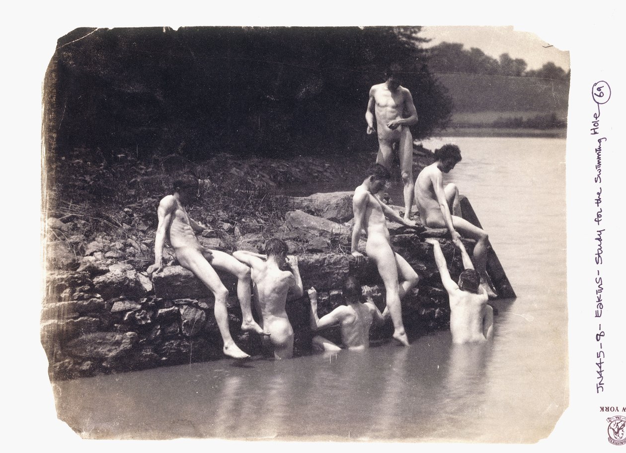 Étude pour le tableau "Le Trou de baignade", vers 1883 - Thomas Cowperthwait Eakins