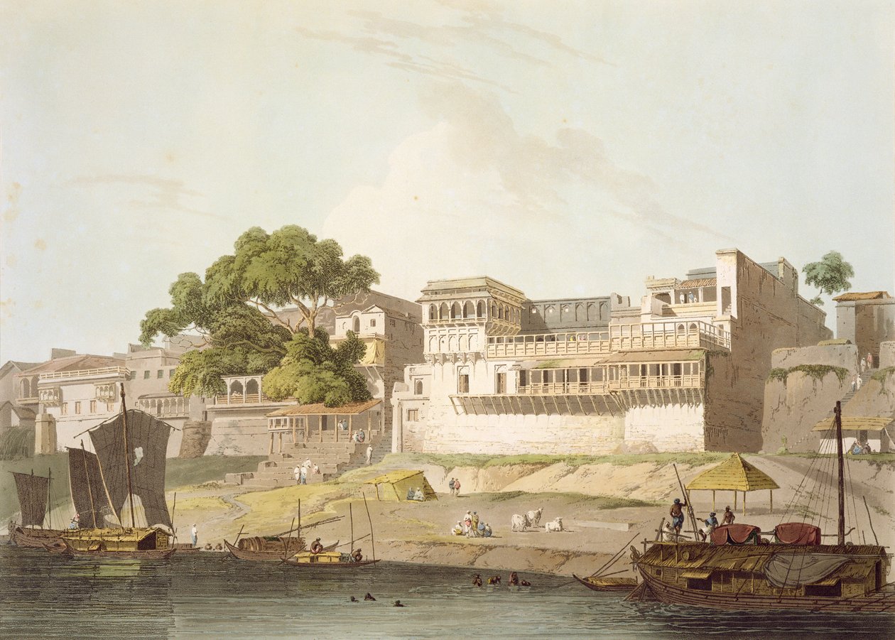 Partie de la ville de Patna, sur le Gange, de 