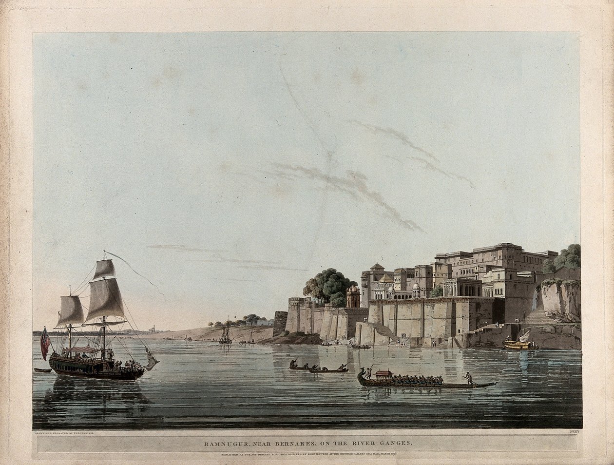 Ramnugur près de Bernares sur le Gange - Thomas Daniell