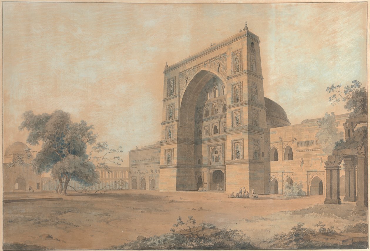 La mosquée de Juanpore construite par Sultan Hussain Sherki (décembre 1789) - Thomas Daniell