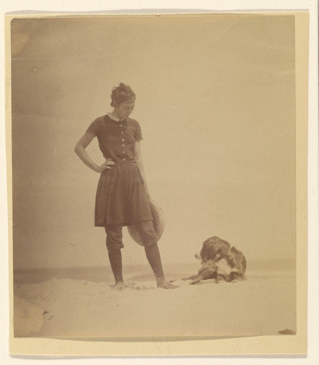 [Margaret Eakins et Harry sur la plage, à Manasquan, dans le New Jersey] - Thomas Eakins