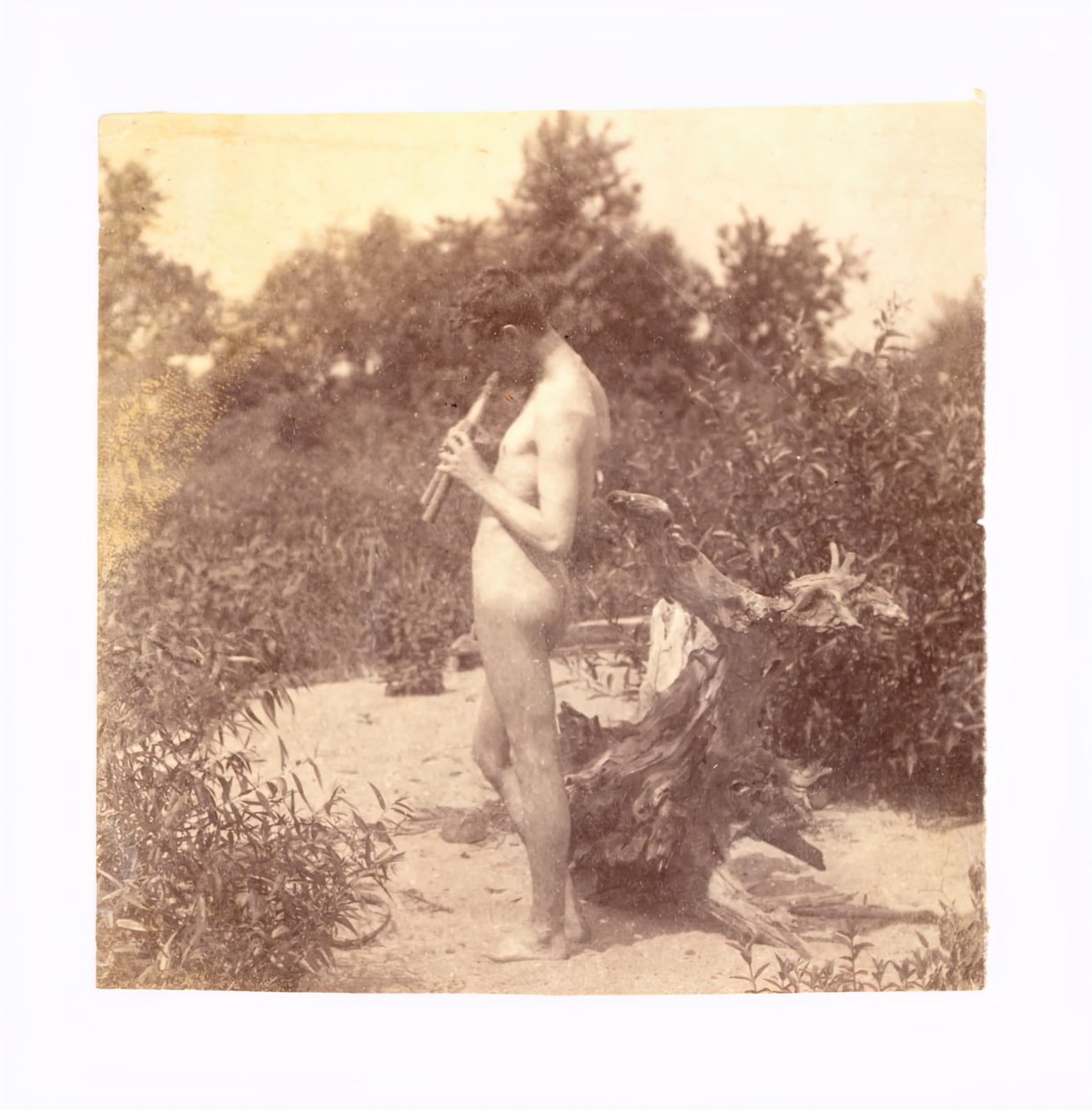 Étude de joueur de cornemuse debout pour Arcadia - Thomas Eakins