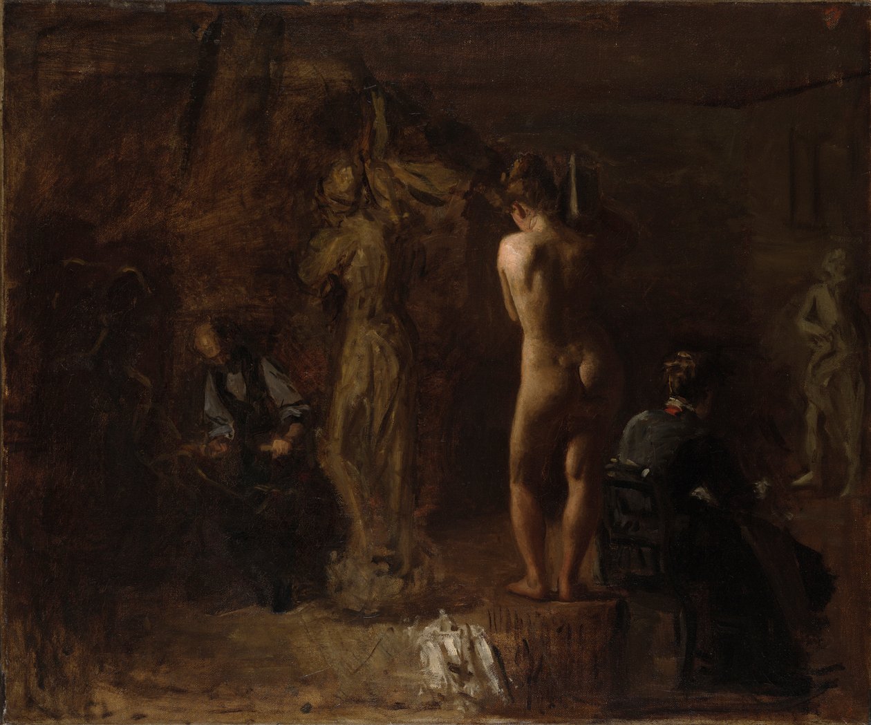 William Rush sculptant sa figure allégorique de la rivière Schuylkill, étude - Thomas Eakins