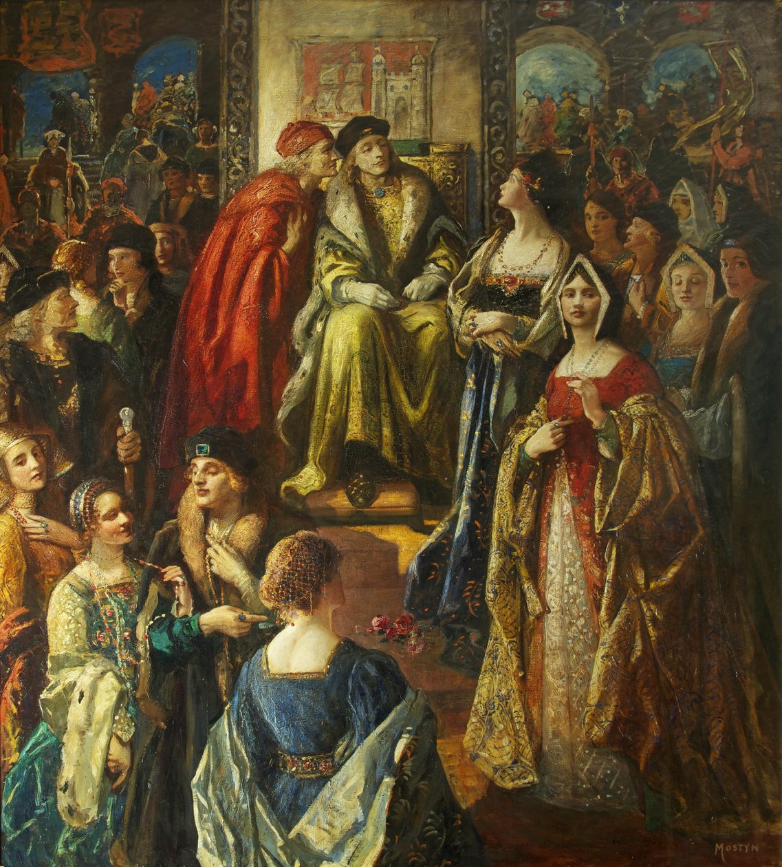 Le roi Henri VII infligeant une amende aux citoyens de Bristol parce que leurs femmes étaient si bien habillées - Thomas Edwin Mostyn