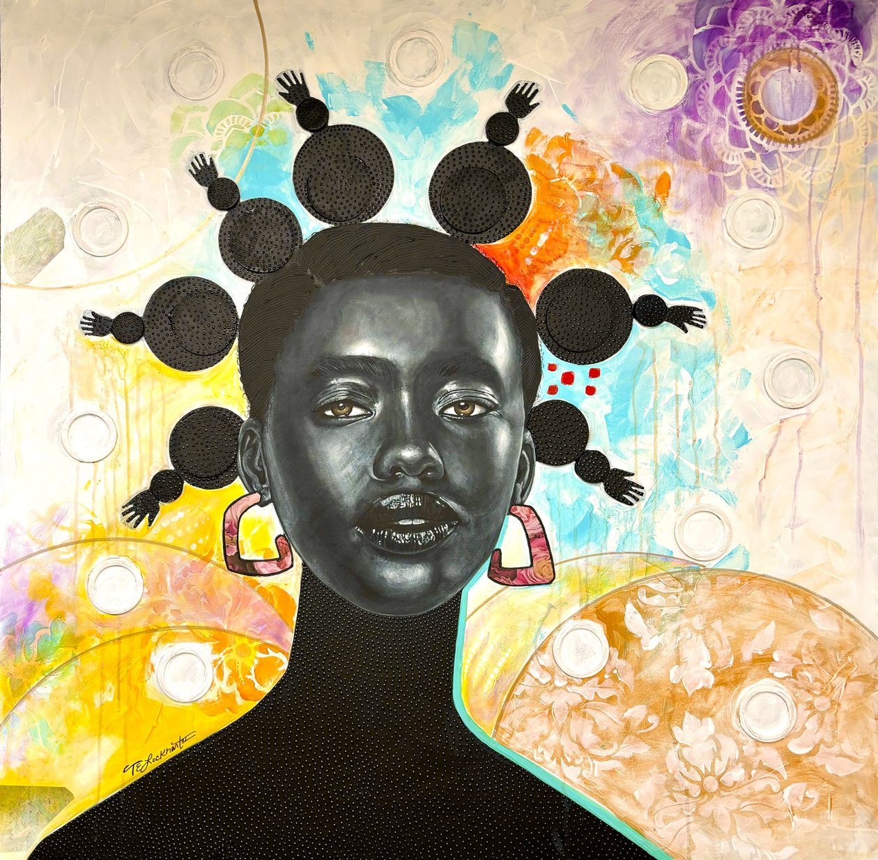 Grace Beyond Measure, 2024 (technique mixte sur toile) - Thomas Elias Lockhart