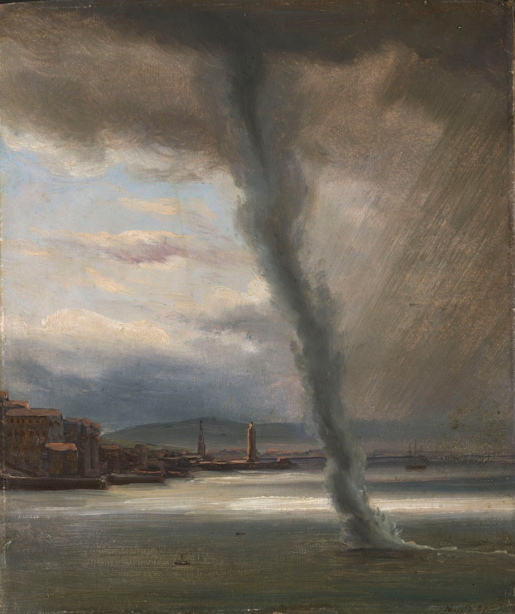 Une trombe marine dans la baie de Naples - Thomas Fearnley