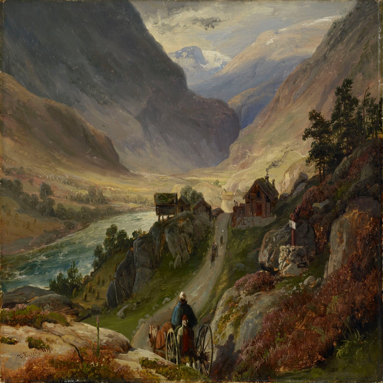 Routes escarpées à Lærdal - Thomas Fearnley
