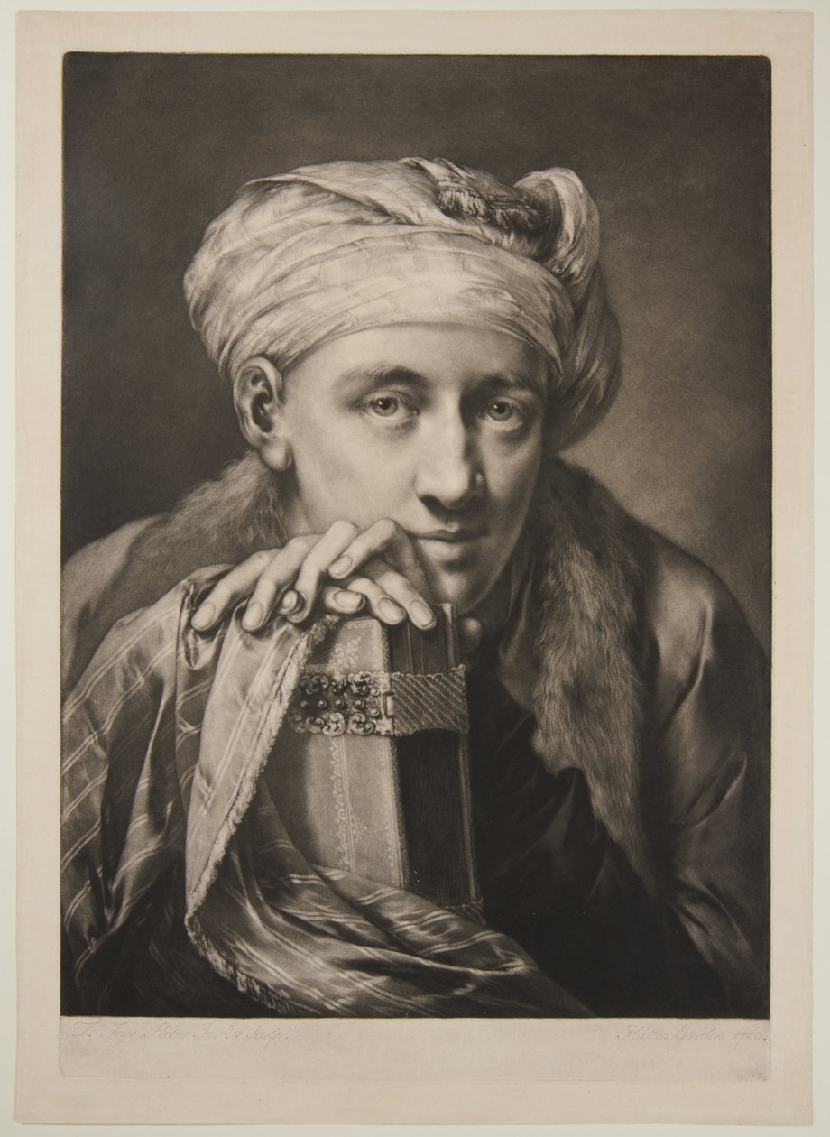 Mann mit Turban, der sich auf ein Buch stützt - Thomas Frye