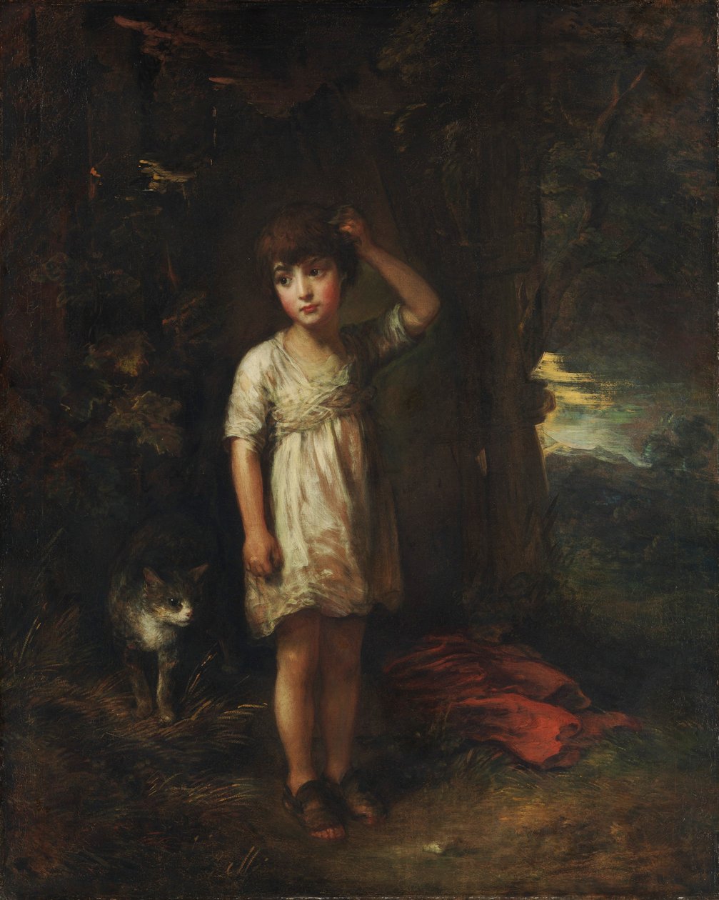 Un garçon avec un chat, matin - Thomas Gainsborough