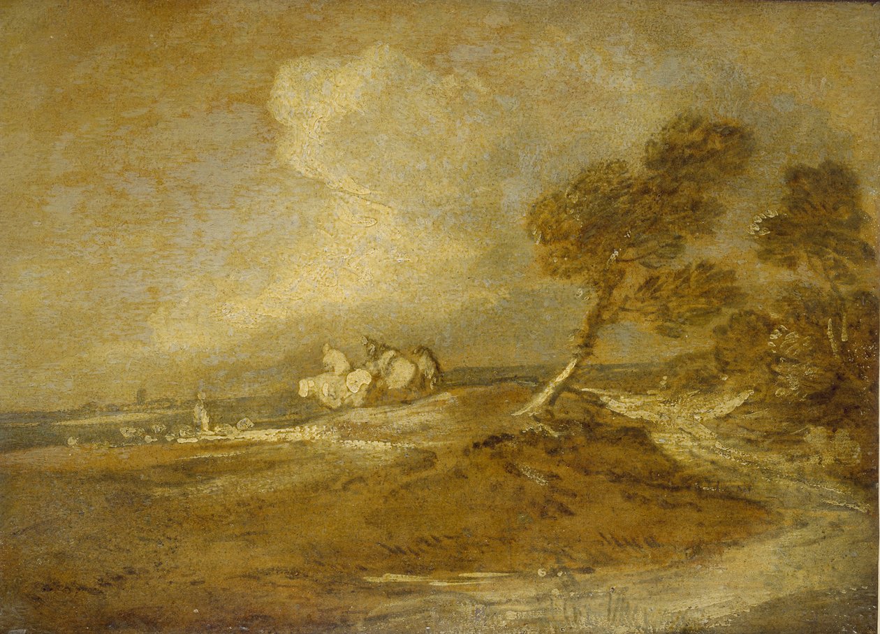 Un paysage avec des cavaliers - Thomas Gainsborough