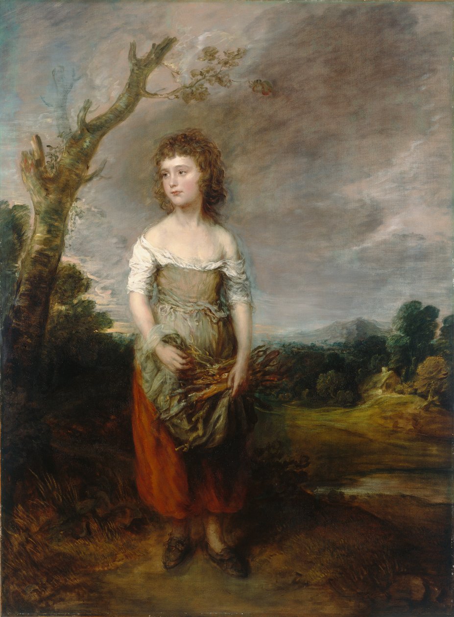 Une paysanne ramassant des fagots dans un bois - Thomas Gainsborough