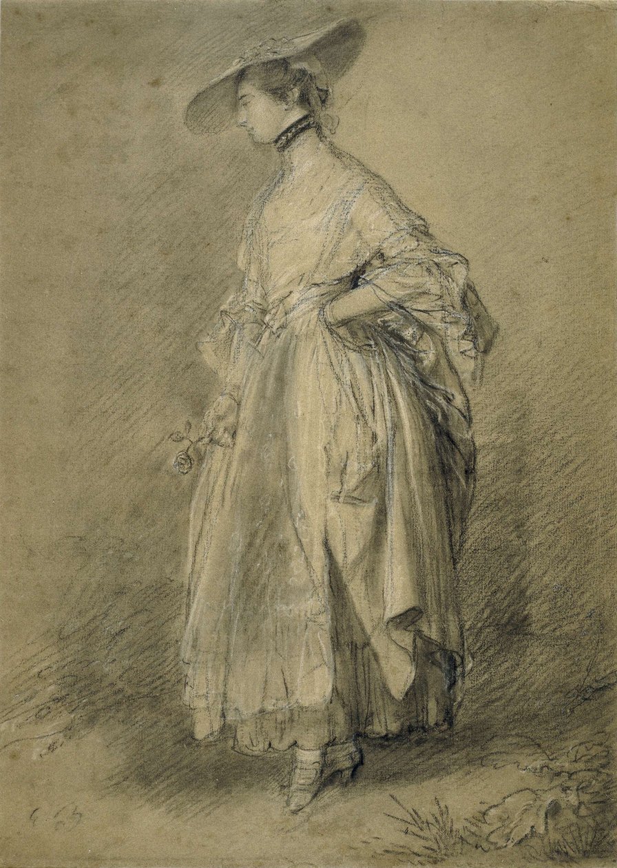 "Une femme avec une rose - Thomas Gainsborough