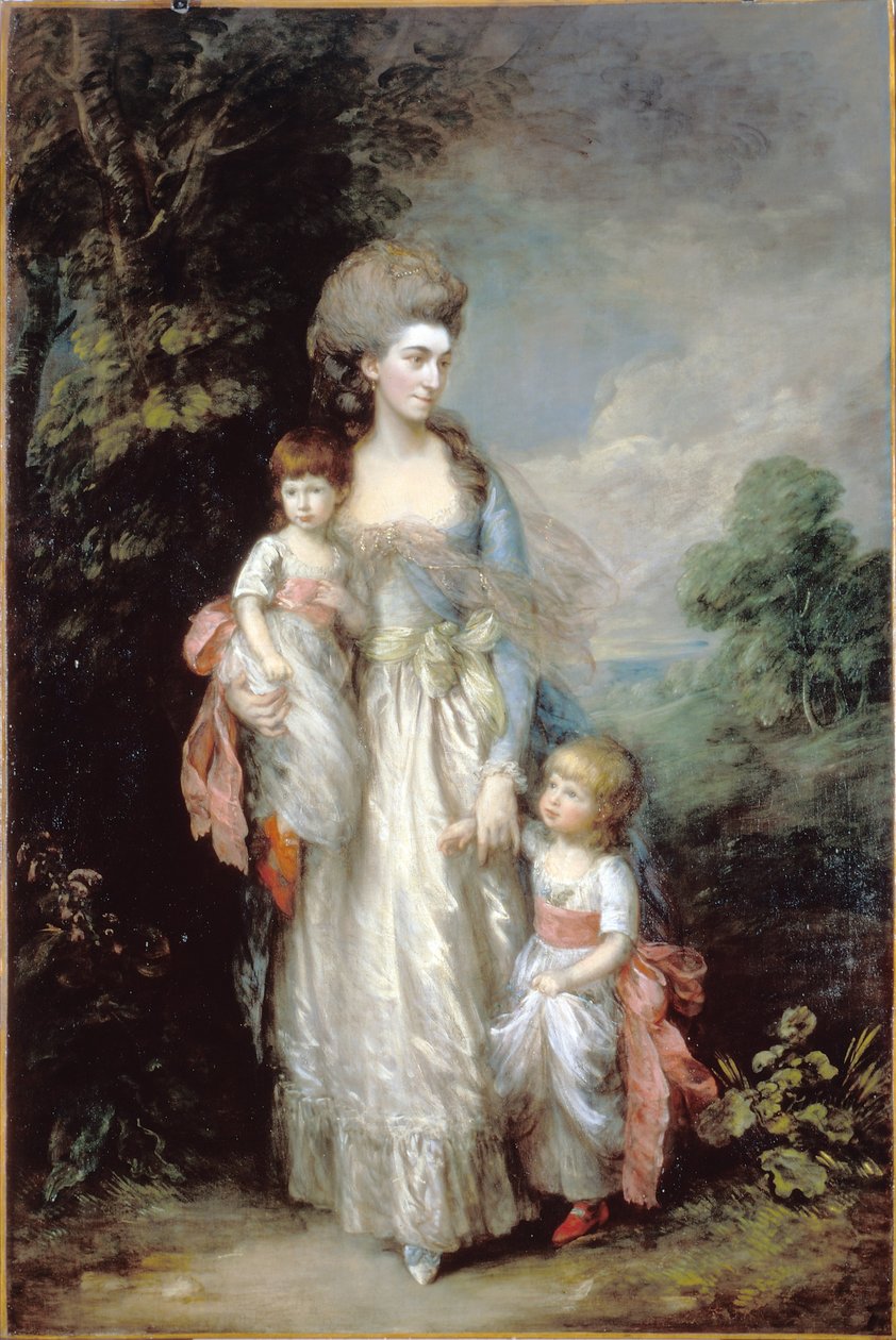 Mme Elizabeth Moody avec ses fils Samuel et Thomas - Thomas Gainsborough
