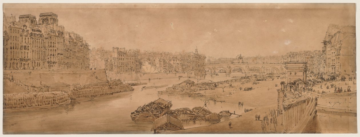 Une sélection de vingt des vues les plus pittoresques de Paris (1802) - Thomas Girtin