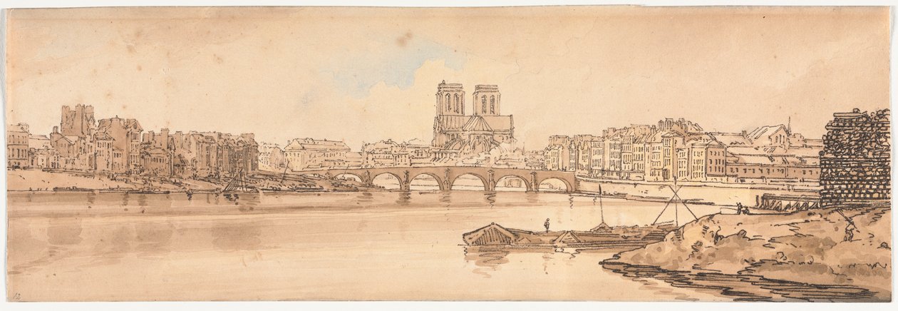 Une sélection de vingt des vues les plus pittoresques de Paris, 1802 - Thomas Girtin