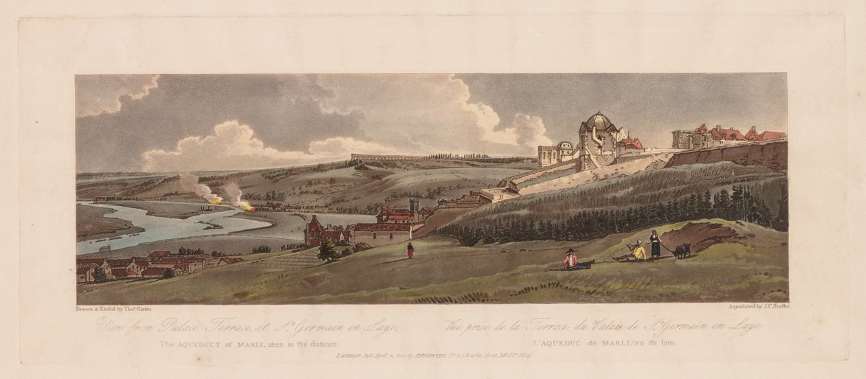 Une sélection de vingt des vues les plus pittoresques de Paris : Vue depuis la terrasse du palais, 1803 - Thomas Girtin