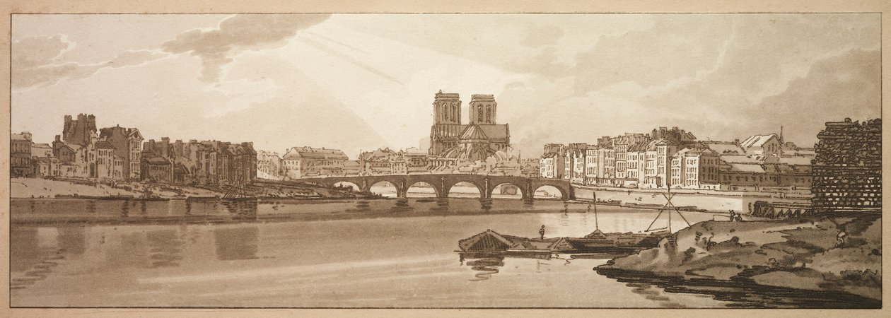 Vue du Pont de la Tournelle et de Notre-Dame prise de l