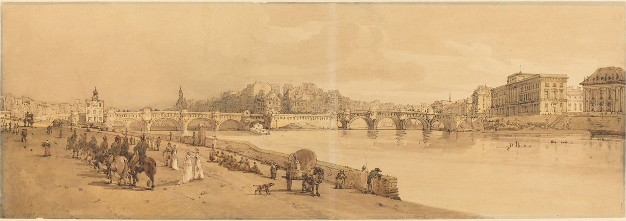 Vue du Pont Neuf, la Monnaie, etc. : pl.8 - Thomas Girtin