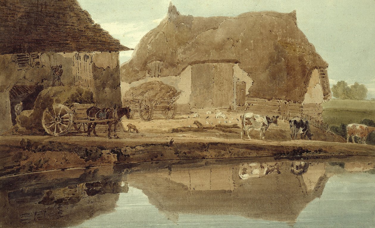Ferme de Phineas Borret près de Saffron Walden - Thomas Girtin