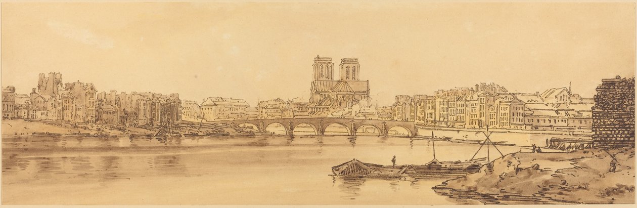 Vue du Pont de la Tournelle et de Notre-Dame prise de l