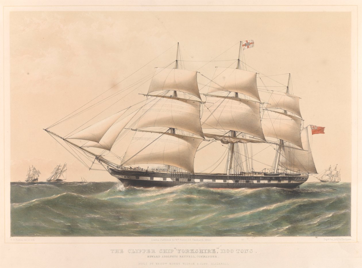 Le Clipper Ship Yorkshire 1100 tonnes, c.1857-60