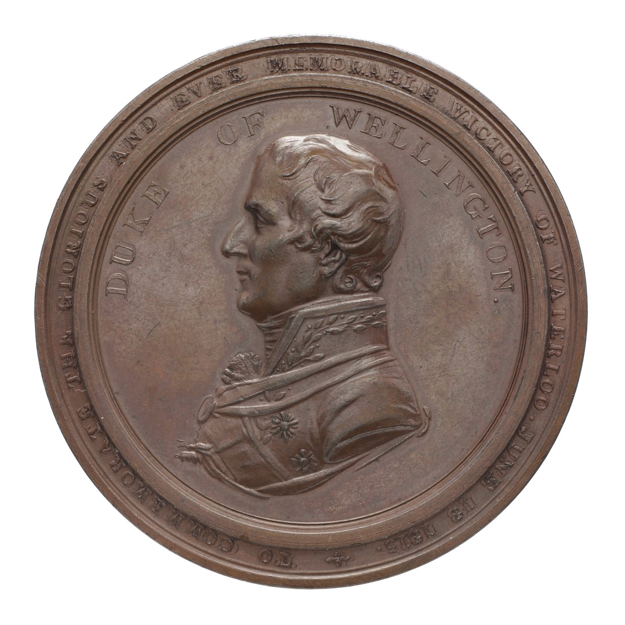 Médaille commémorative de Wellington et Blücher à Waterloo, 1815 - Thomas Halliday