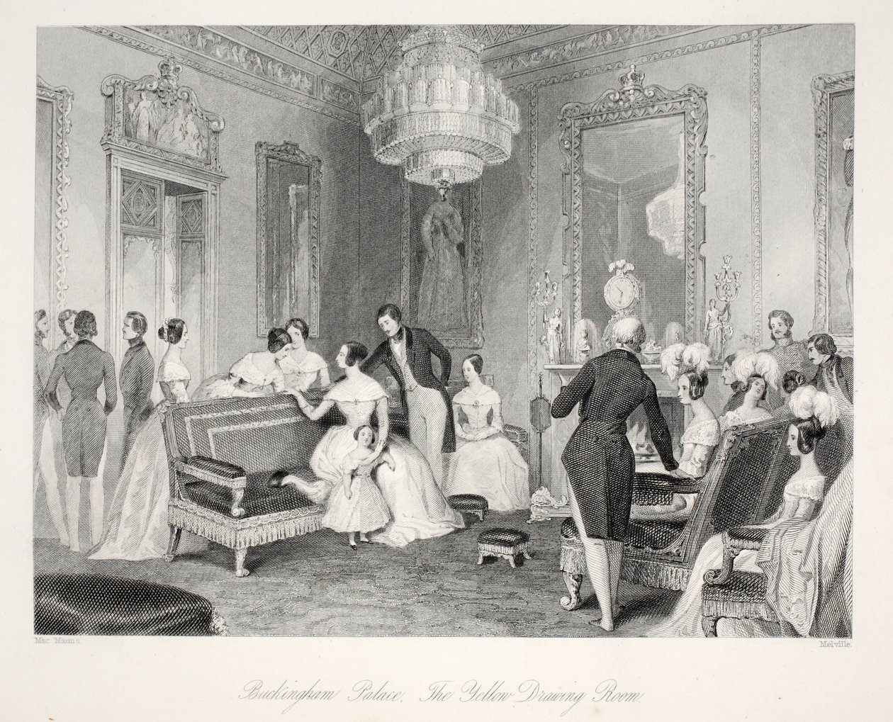 Palais de Buckingham, le salon jaune, de 
