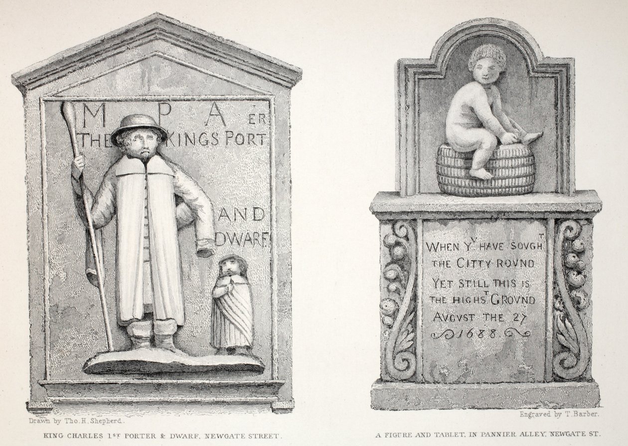 La tablette dans Pannier Alley - Le portier et nain du roi Charles, de 