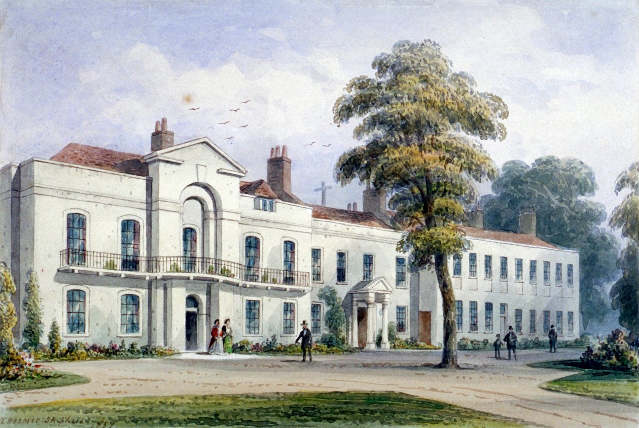 Vue de Brompton Lodge, Kensington, Londres - Thomas Hosmer Shepherd